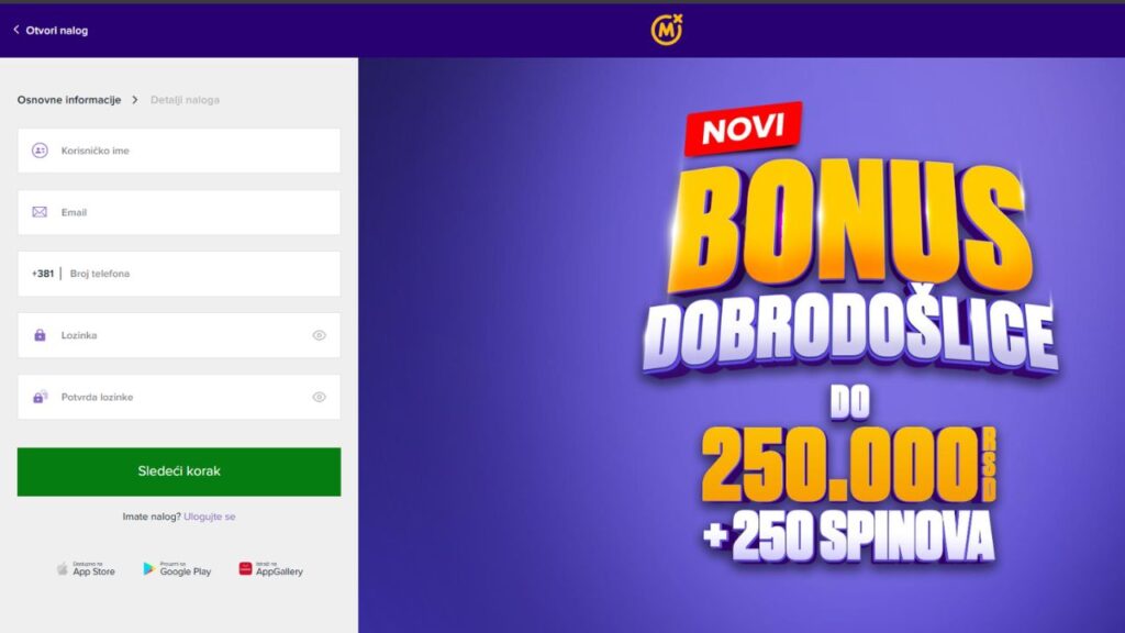 mozzart registracija