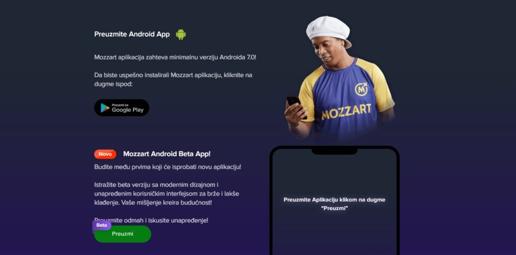 preuzimanje mozzart aplikacije